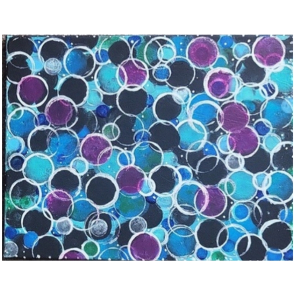 Hand Crafted Textured Abstract Design 11x14 Inches Canvas Painting - Picture 4 of 4